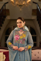 Beautiful Cotton Crush Party Wear Dress With Embroidery- 006
