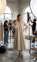 Beautiful Cotton 3 Piece Dress With Embroidery - 021