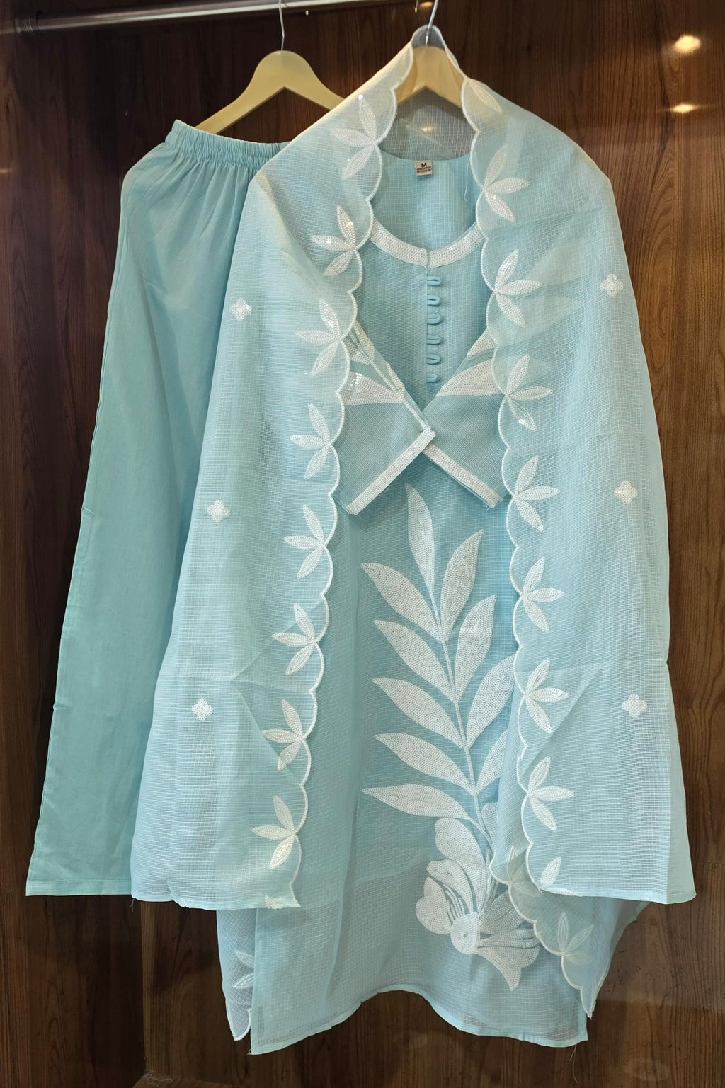 Beautiful Kota Doria 3 Piece Dress - 036