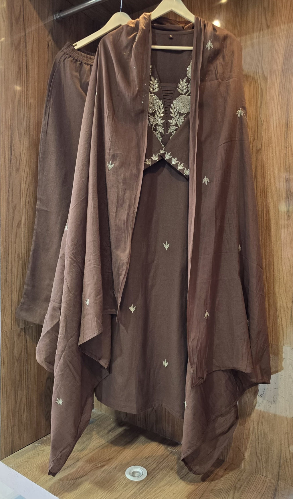 Beautiful Cotton 3 Piece Dress With Embroidery - 020