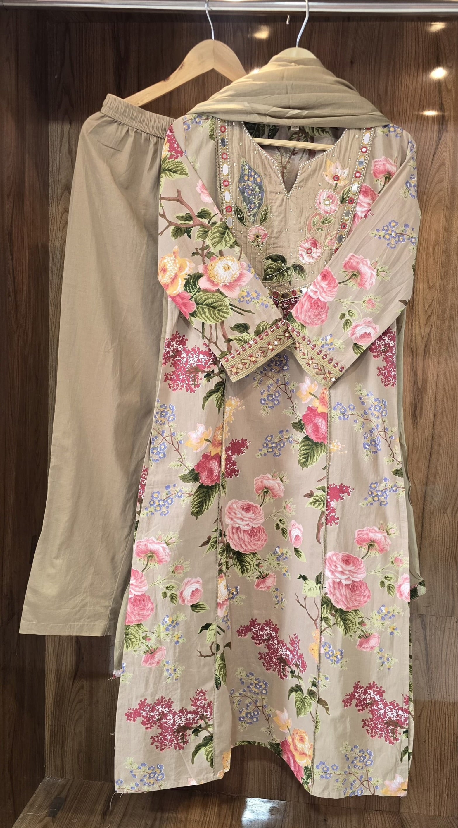 Beautiful Cotton 3 Piece Dress - 038