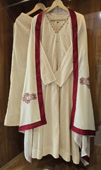 Beautiful Mul Cotton 3 Piece Suit With Appliqué Work - 027
