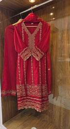 Beautiful Cotton Heavy Embroidery 3 Piece Dress - 008