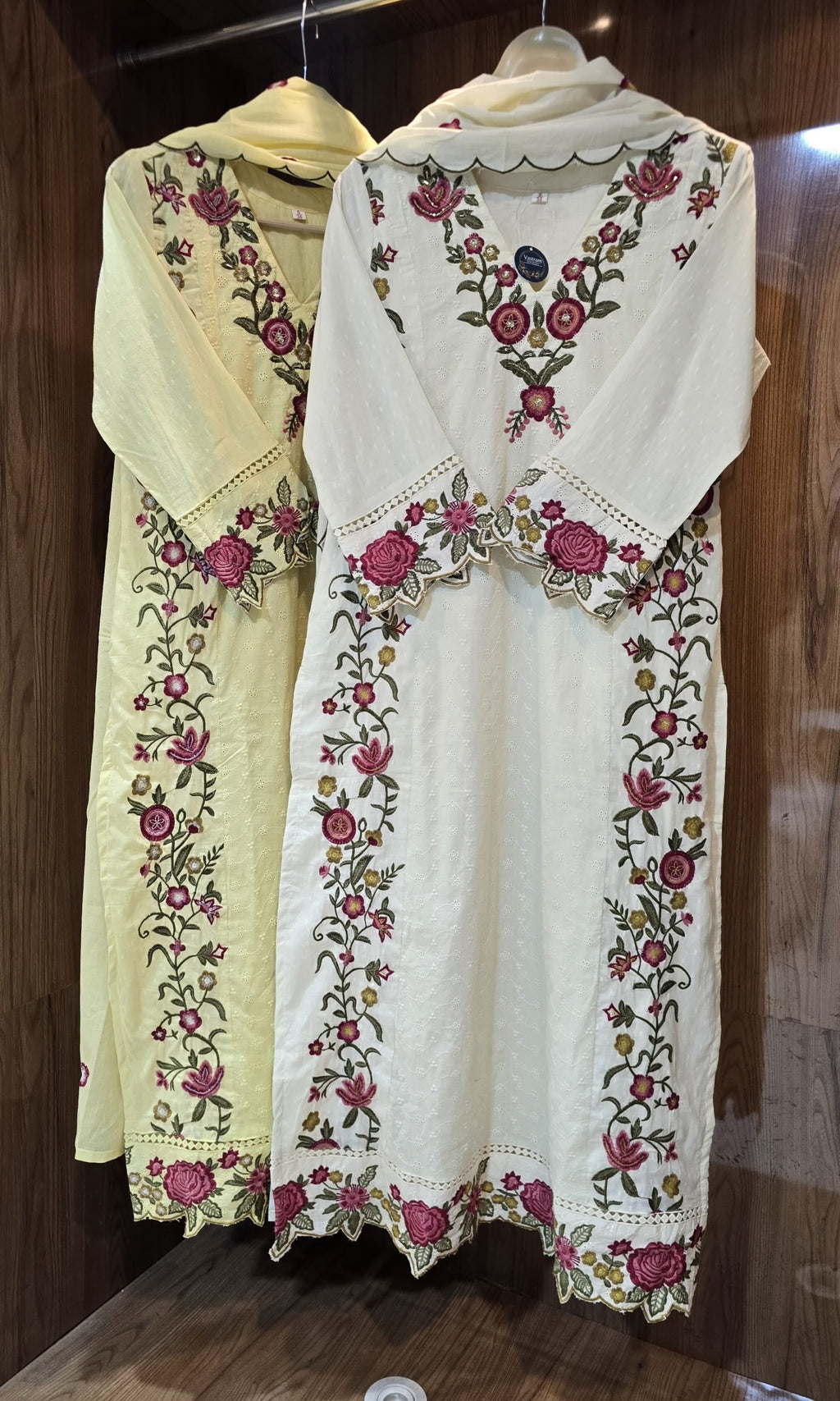 Beautiful Schiffli Cotton Dress - 032