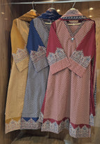 Beautiful Cotton Ajrakh Print 3 Piece Dress - 035