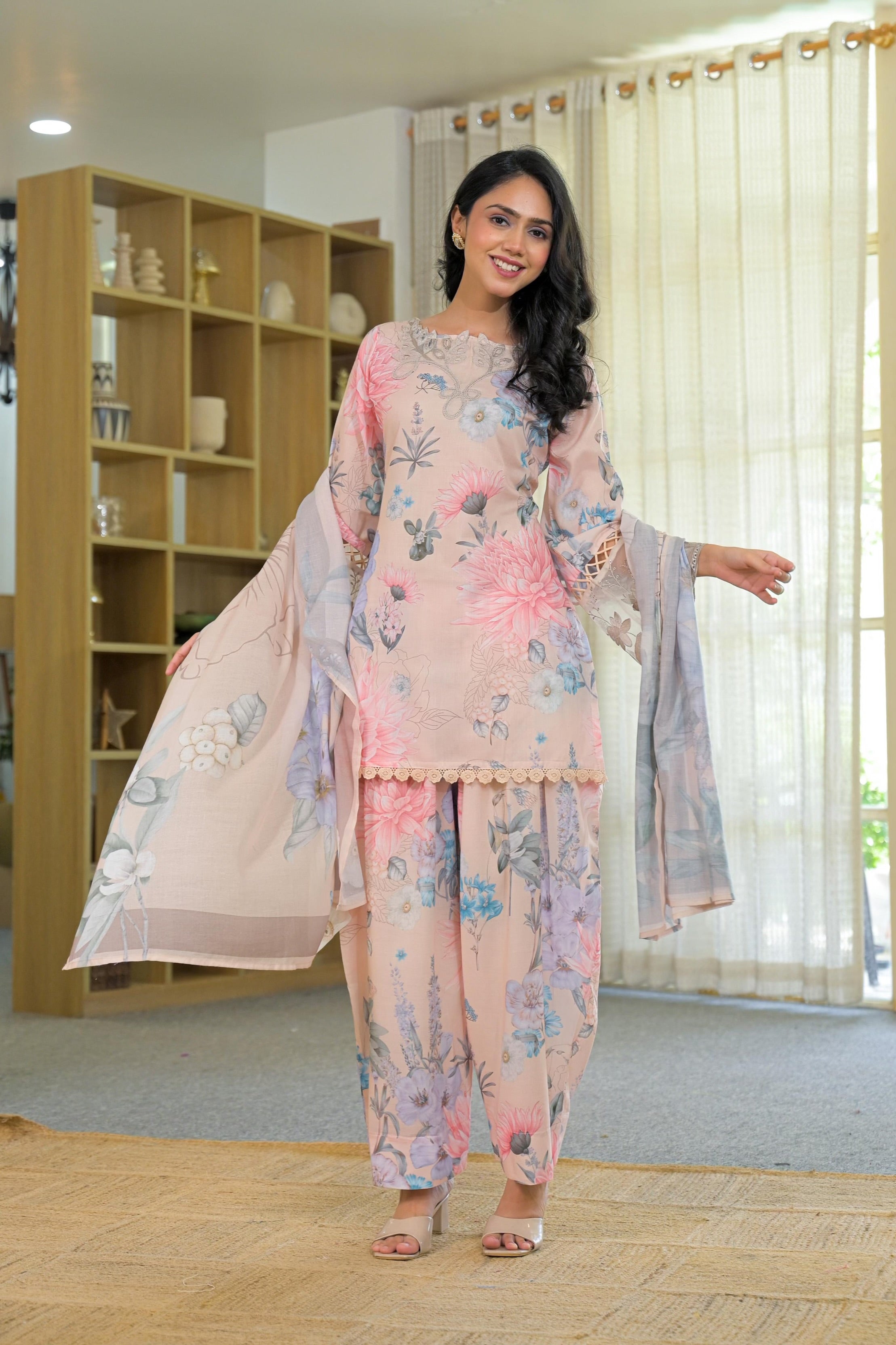 Beautiful Cotton Farsi Salwar Dress - 017