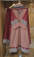 Beautiful Cotton Ajrakh Print 3 Piece Dress - 035