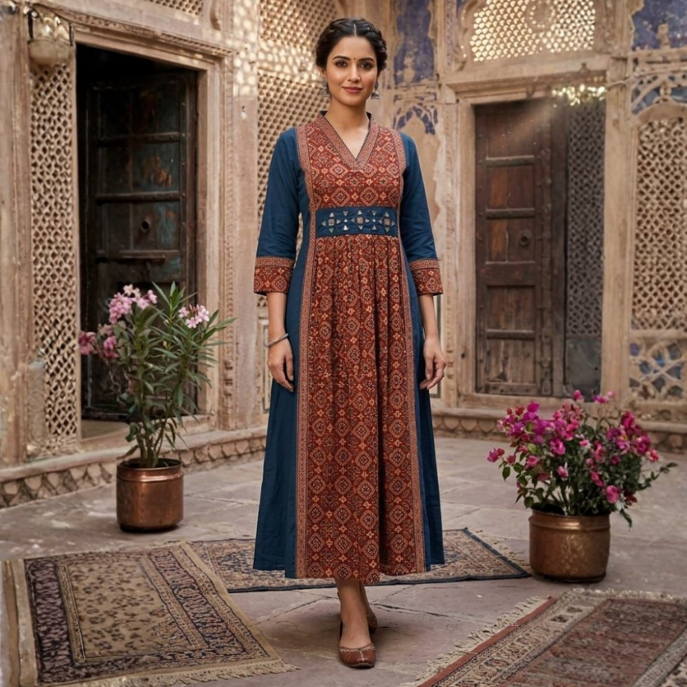 Beautiful Azrak Print Dress