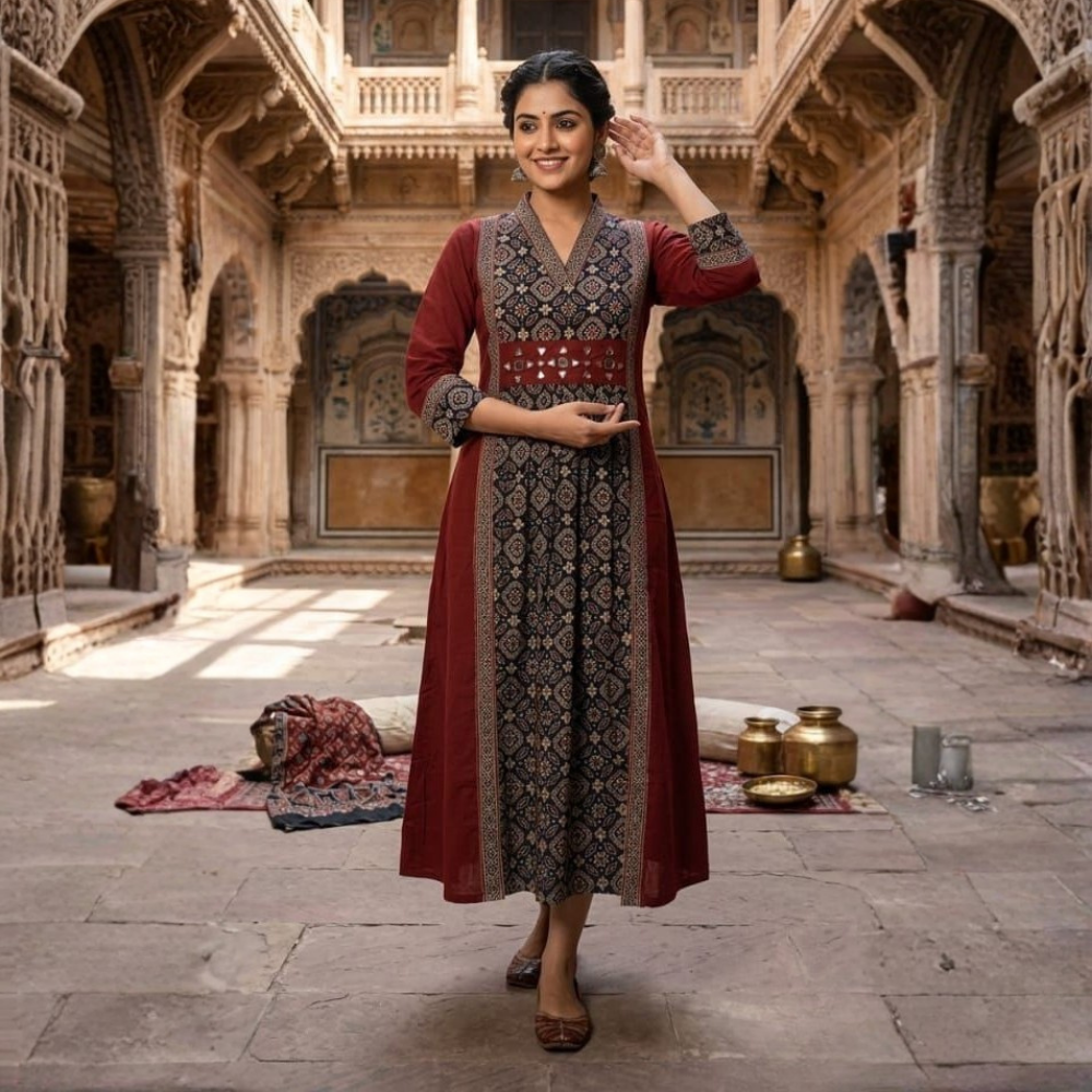 Beautiful Azrak Print Dress