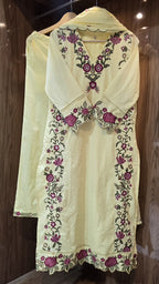 Beautiful Schiffli Cotton Dress - 032