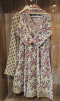 Beautiful Kalamkari Anarkali Dress With Pant And Dupatta - 037