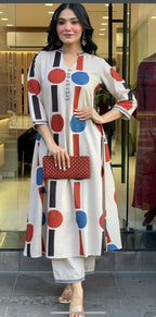 Cotton 2 Piece Dress Set - 024