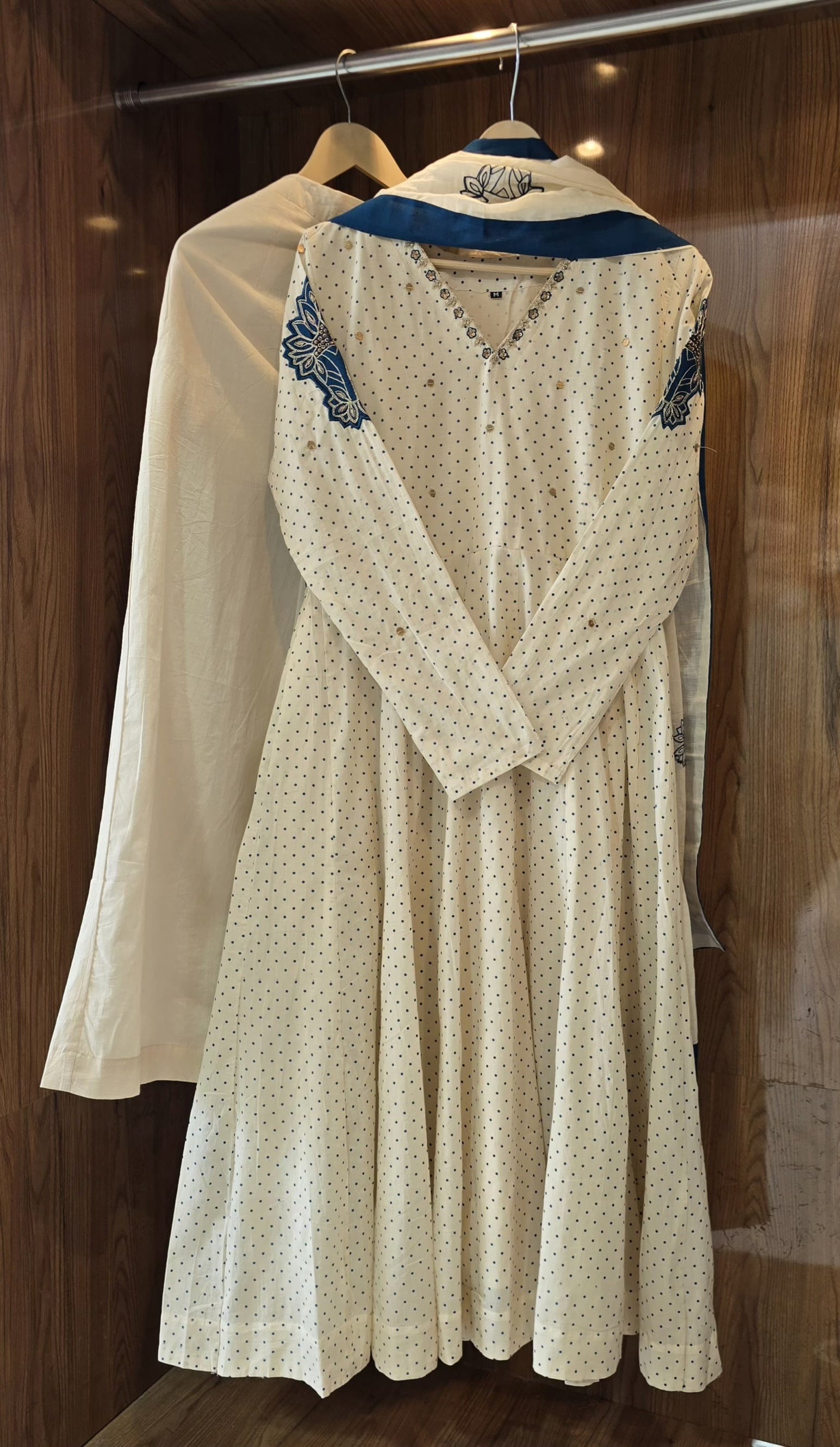 Beautiful Mul Cotton 3 Piece Suit With Appliqué Work - 027